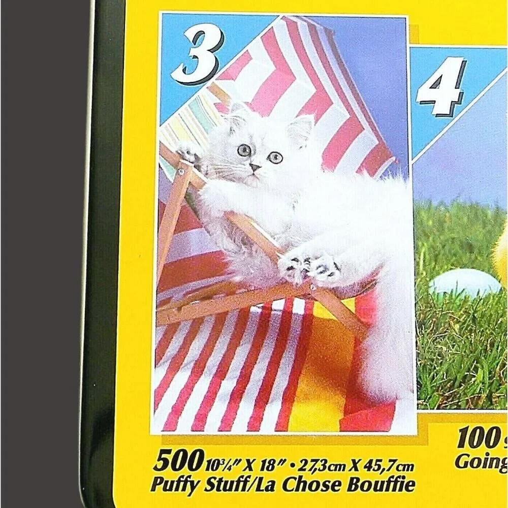 Vintage 7 NEW Sealed Jigsaw Puzzles Kodacolor Photo Gallery in Collectors Tin